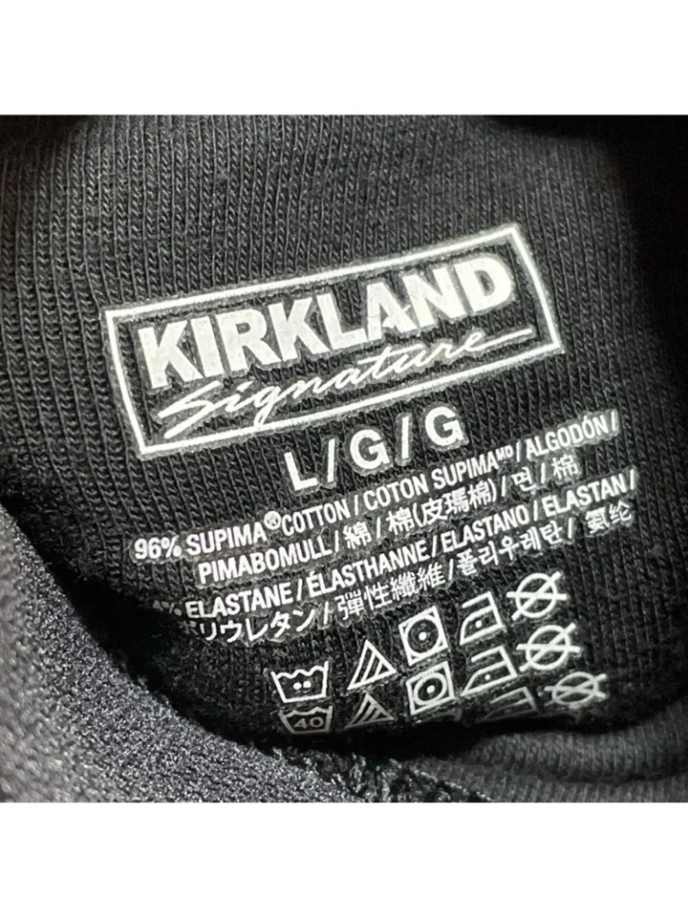 NWOT Kirkland Signature Men's Boxer Briefs Large Black Supima Cotton 4-Pack